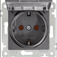 RİTA MEK TUŞ KAPAKLI TOP.LI PRİZ (ÇOC.KOR) ANTRASİ 1